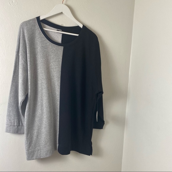 Jolie & Joy Women Black and Gray Color Block Light Weight Sweater. Sz 3X - Picture 6 of 14